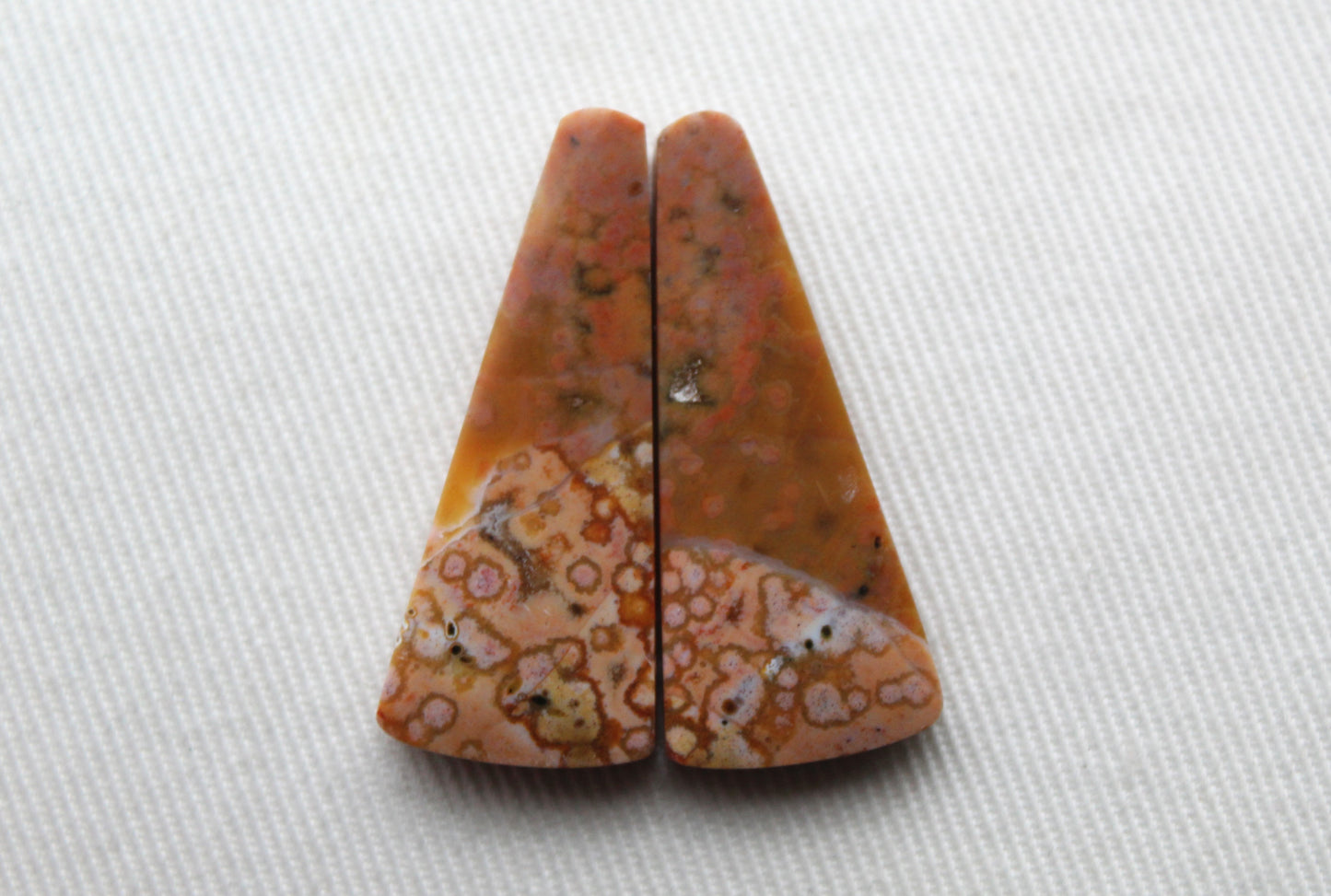 <tc>Petite paire de Jaspe Rivière multicolore rose vert</tc>