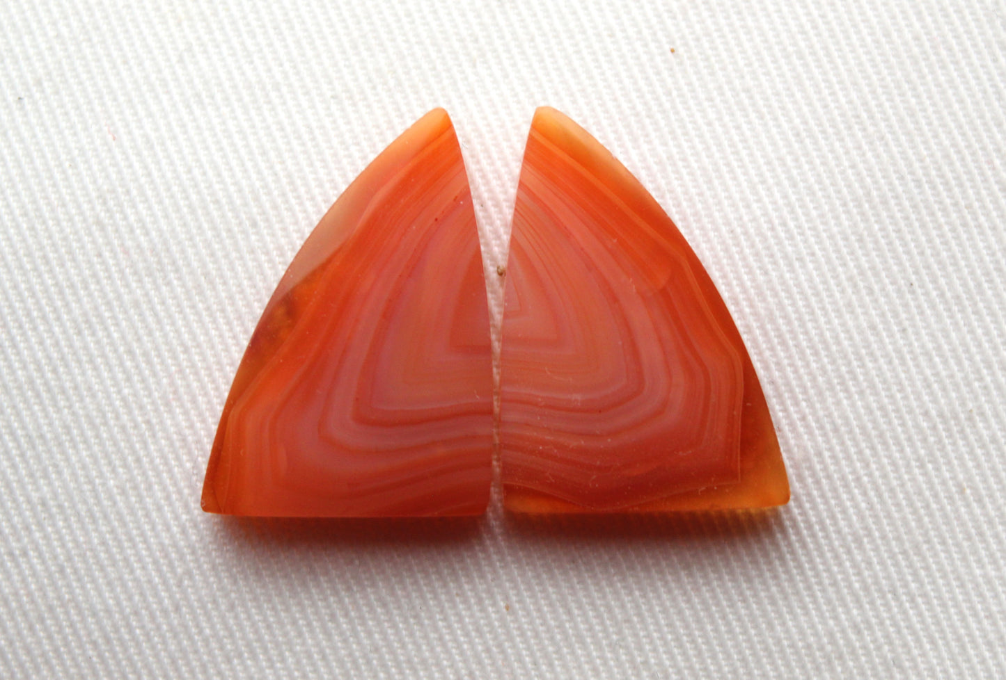 Banded Agates Cabochons Pair gemstones