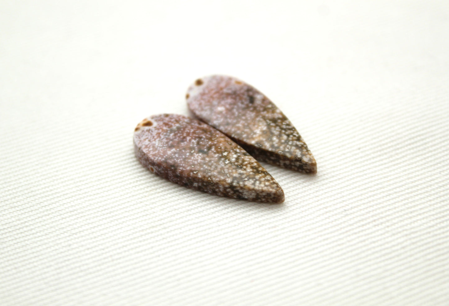 Small River Jasper Cabochon Pair Gemstone drop