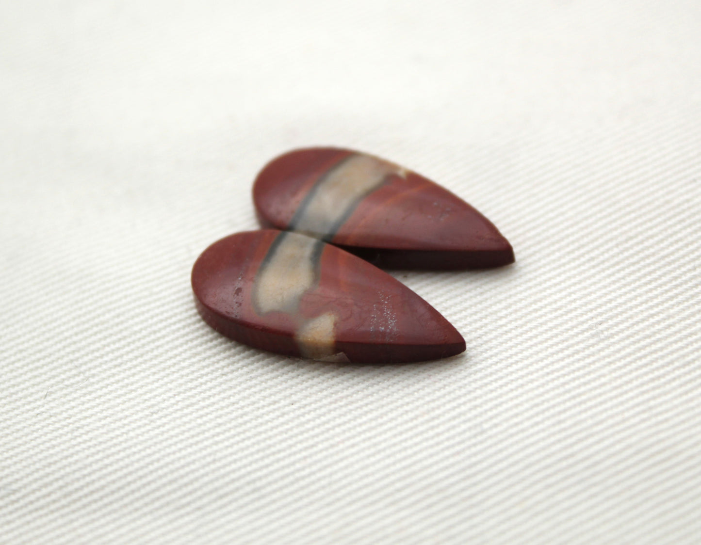 Small Australian Jasper Cabochon Pair teardrop