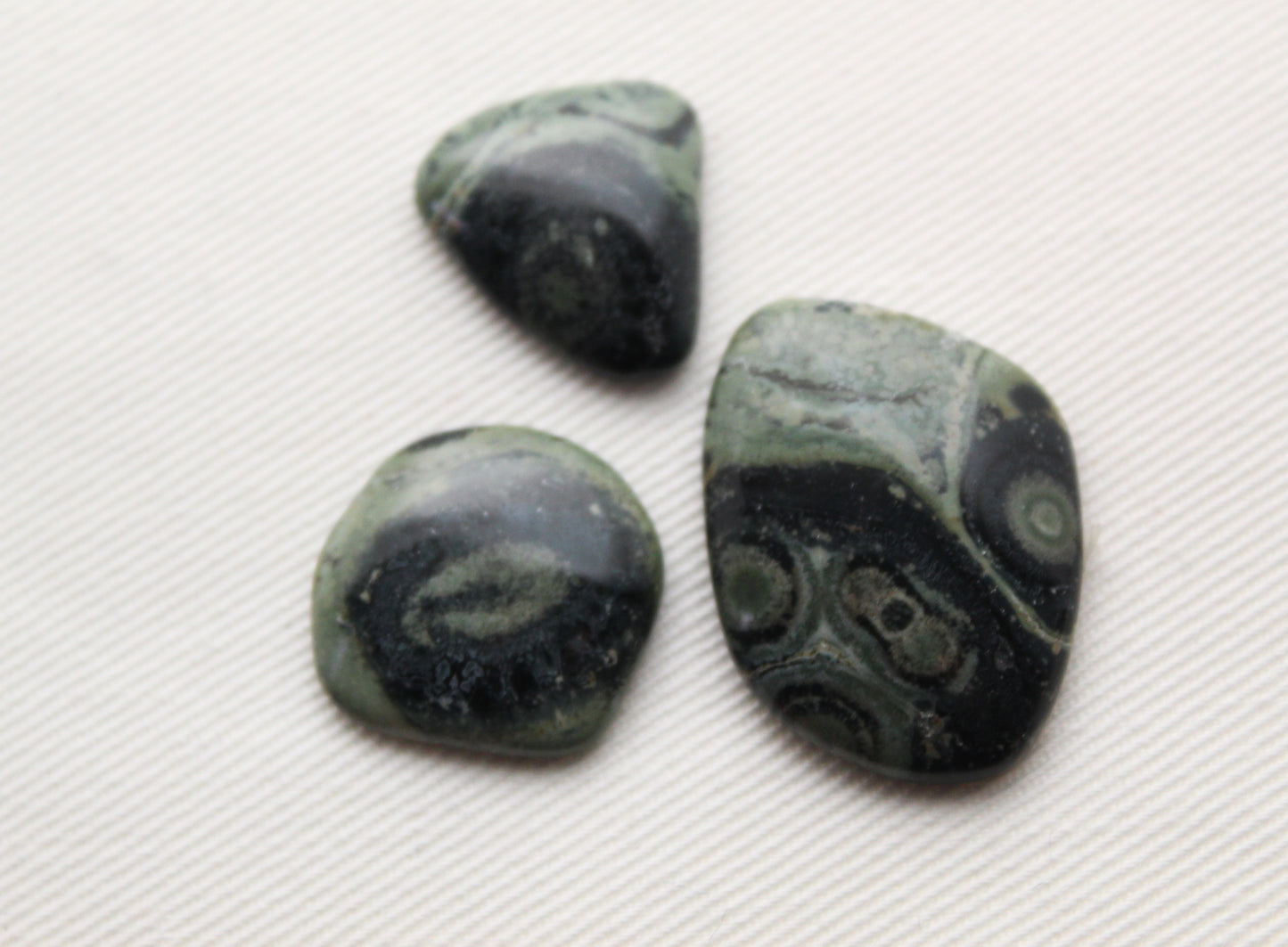 Kambaba Jasper small Cabochons Lot Gemstone freeform green