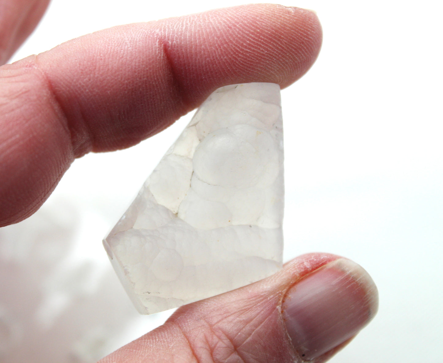 Botryoidal Agate Cabochon Indonesian Gemstone white
