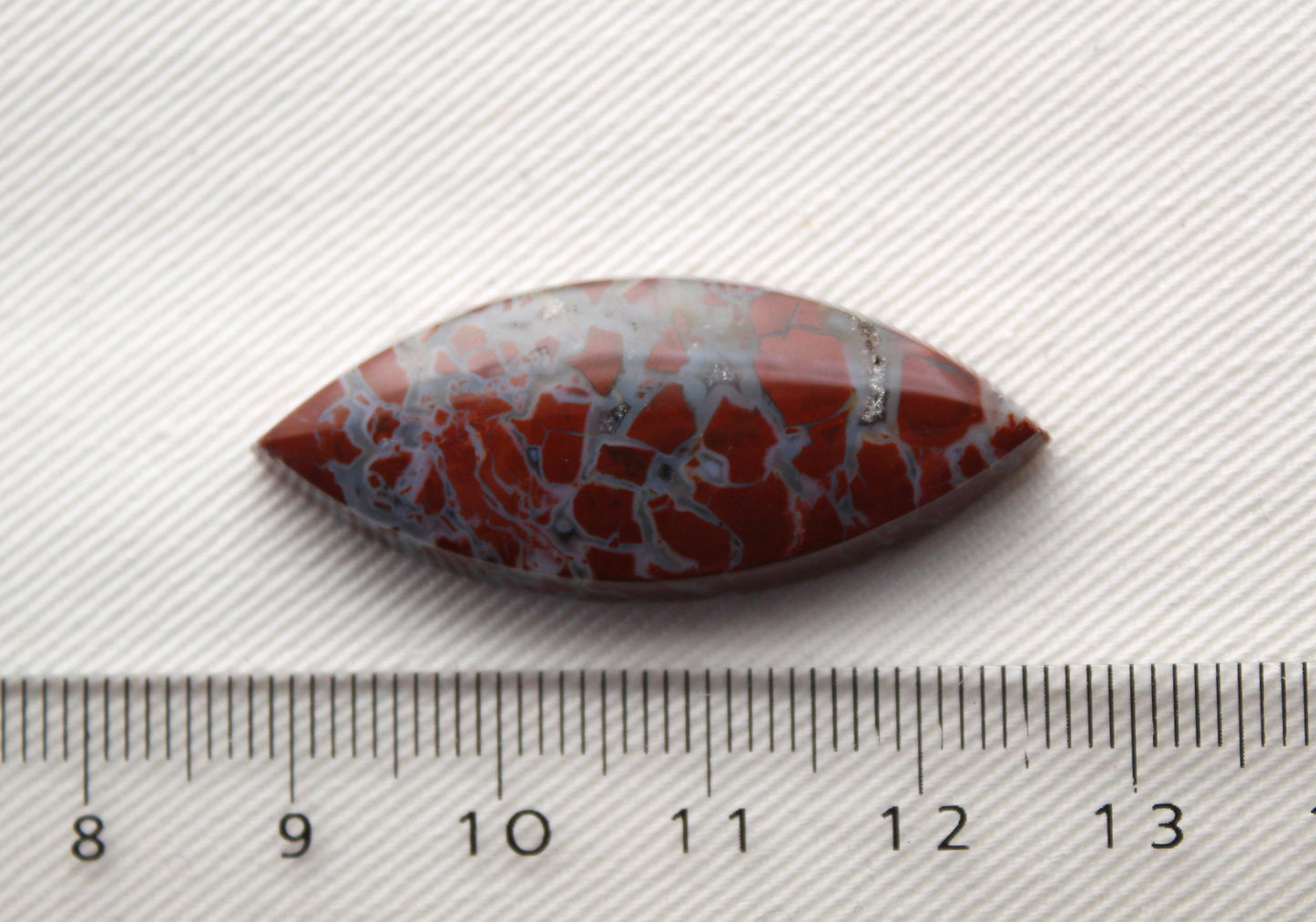 Brecciated Jasper Marquise cabochon Gemstone red