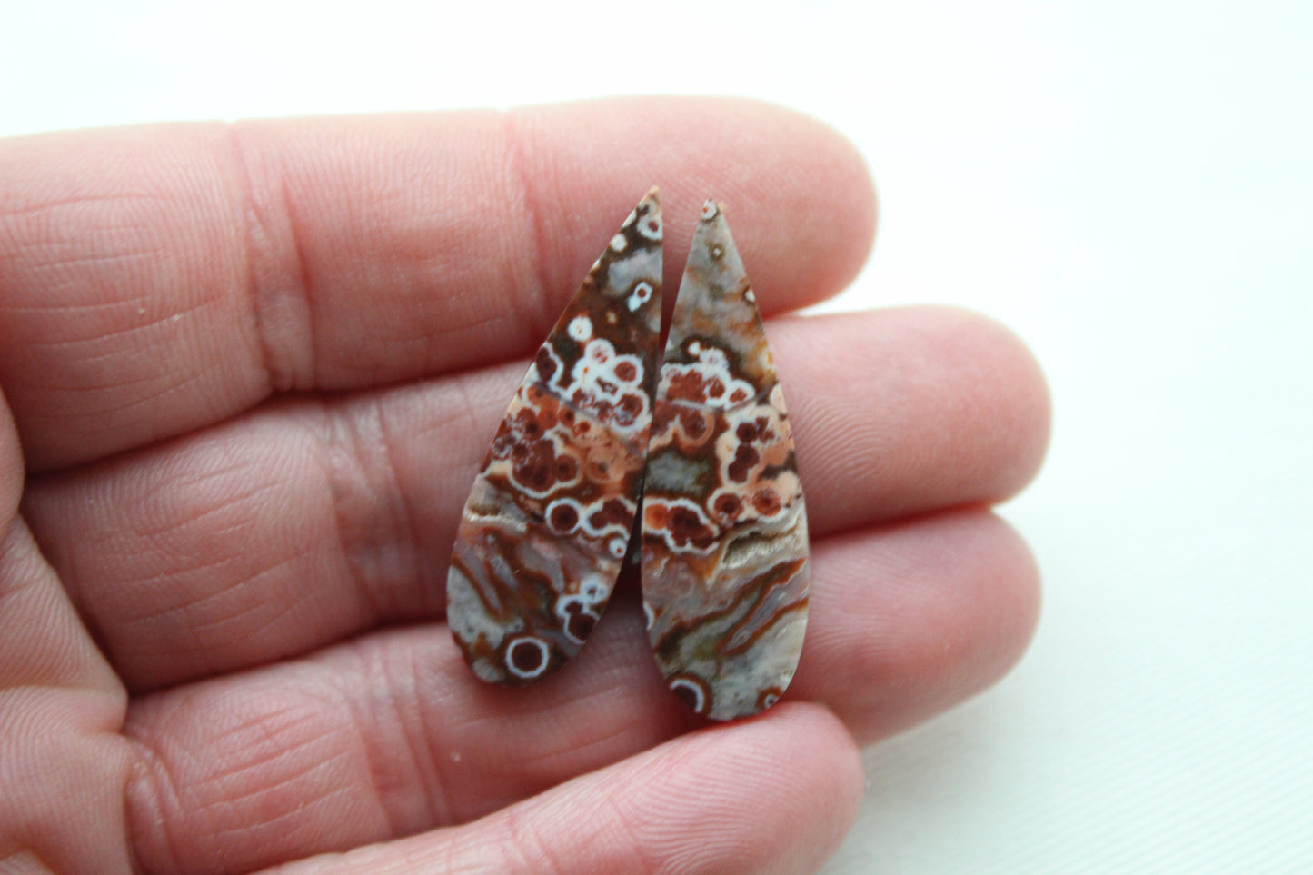 River Jasper Cabochon Pair Gemstone