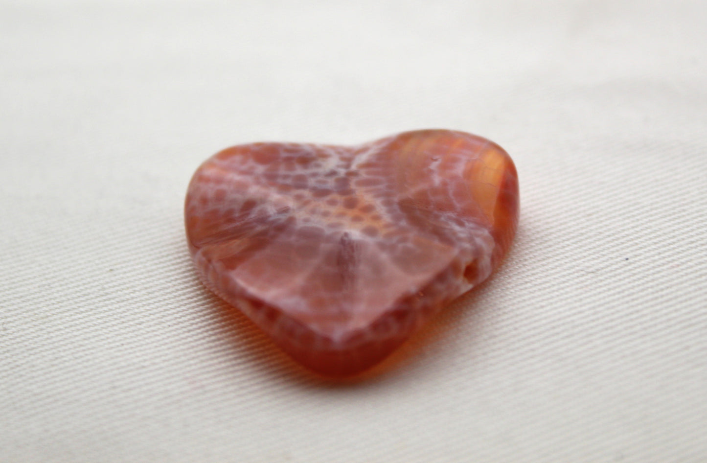Fire agate wrinkle gemstone trillion orange