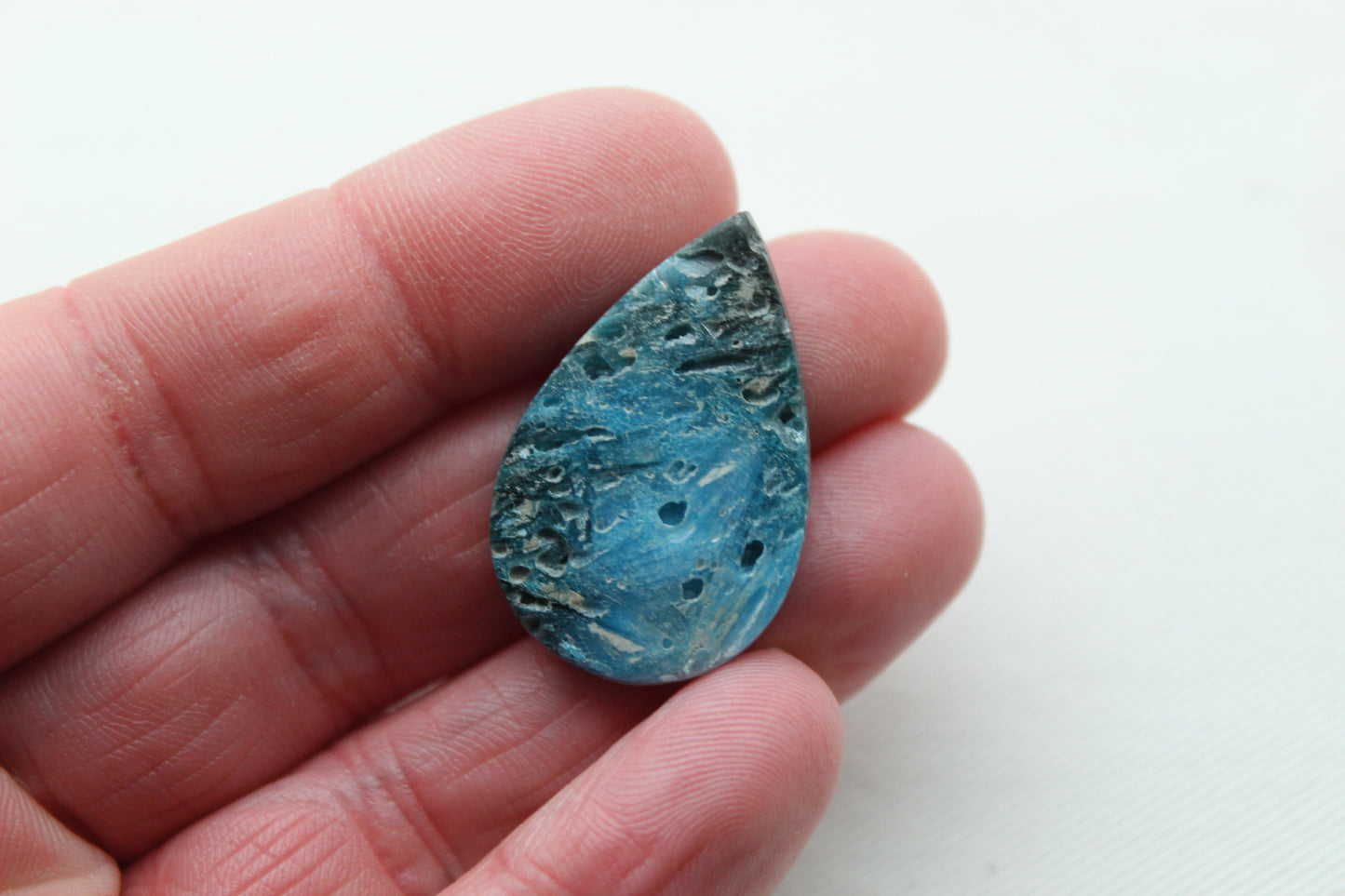 One Blue Ice Agate freeform Cabochon Gemstone
