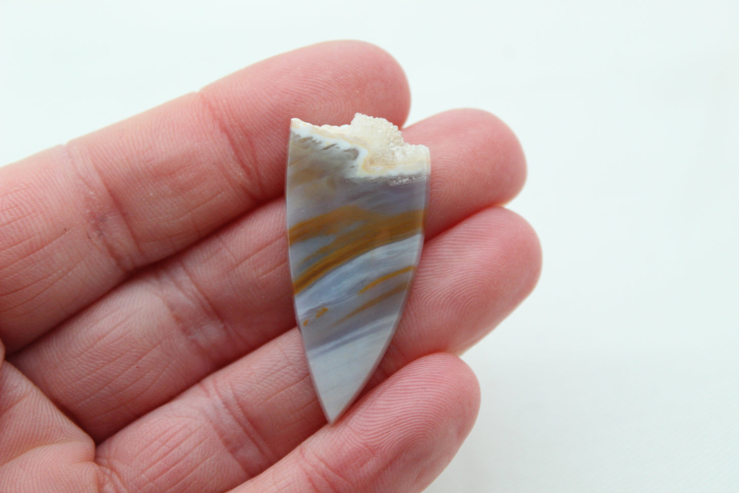 Indonesian Blue Agate Cabochon Gemstone