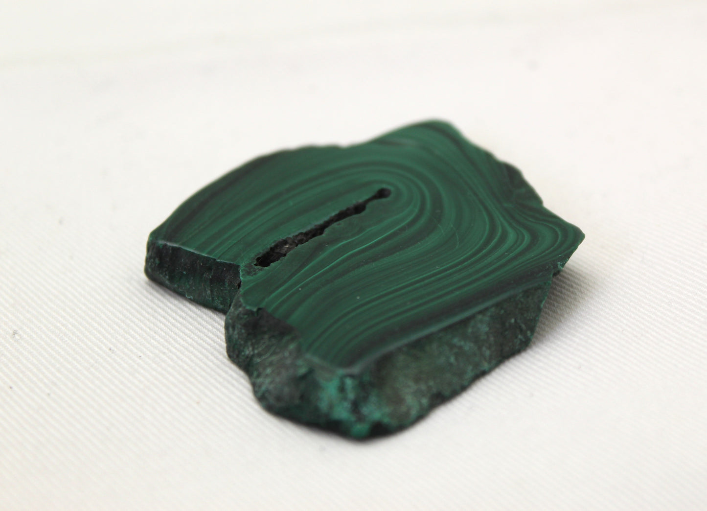 One Malachite Slice natural gemstone
