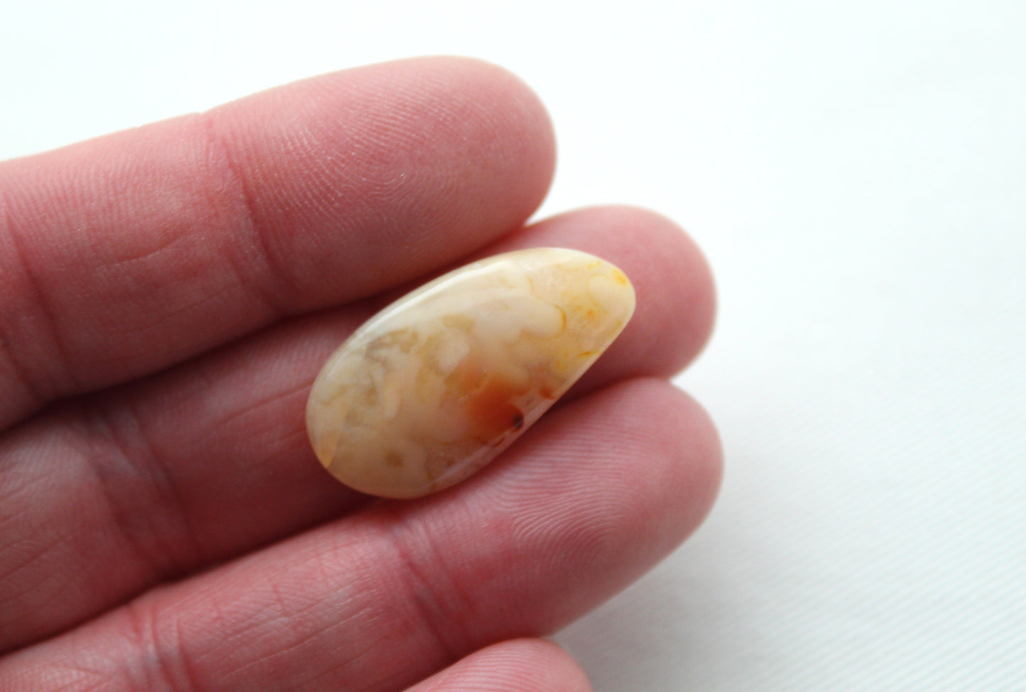 TWO Orange Agates Cabochons Gemstones