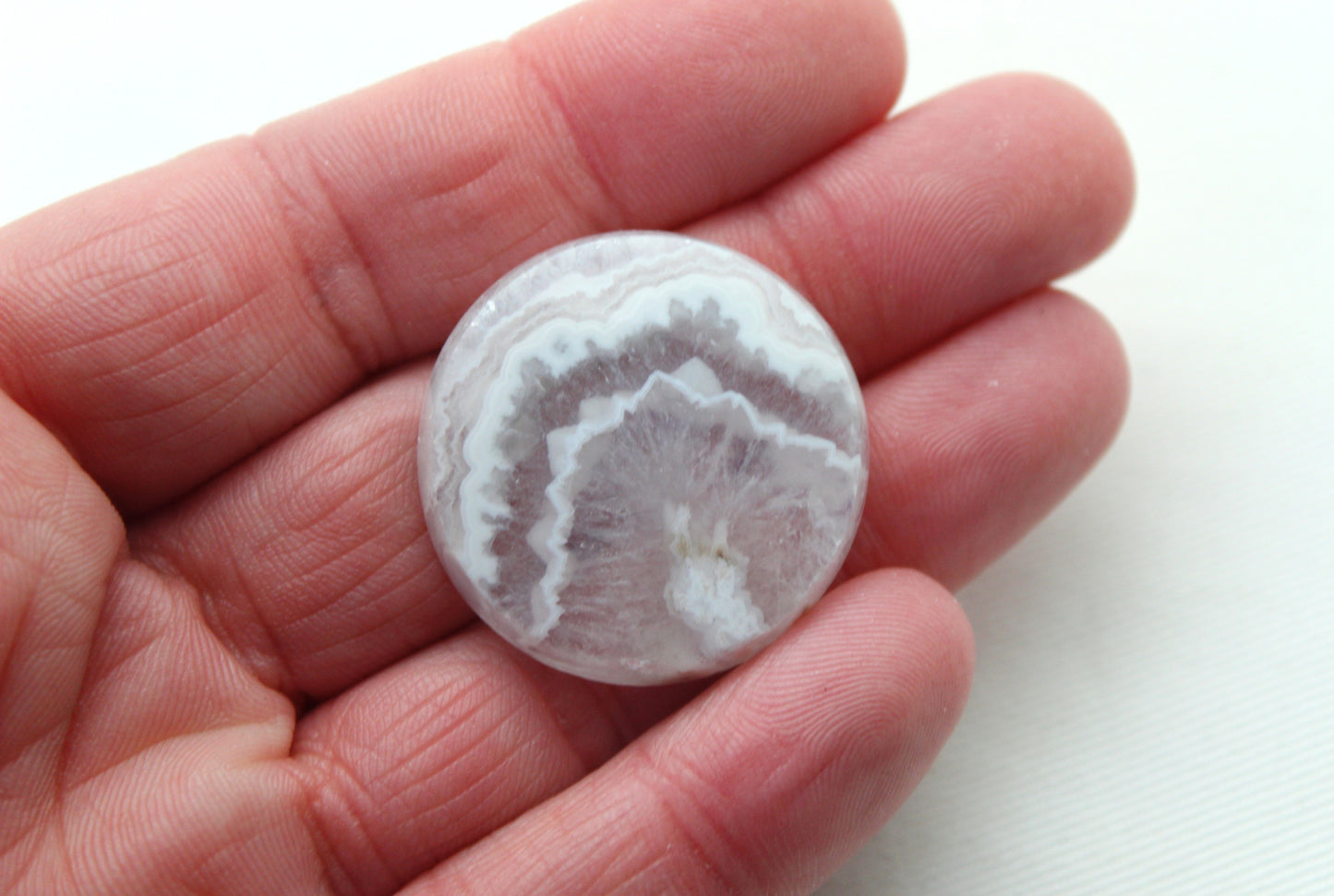 Pandora Agate Cabochon Gemstone white round 29MM