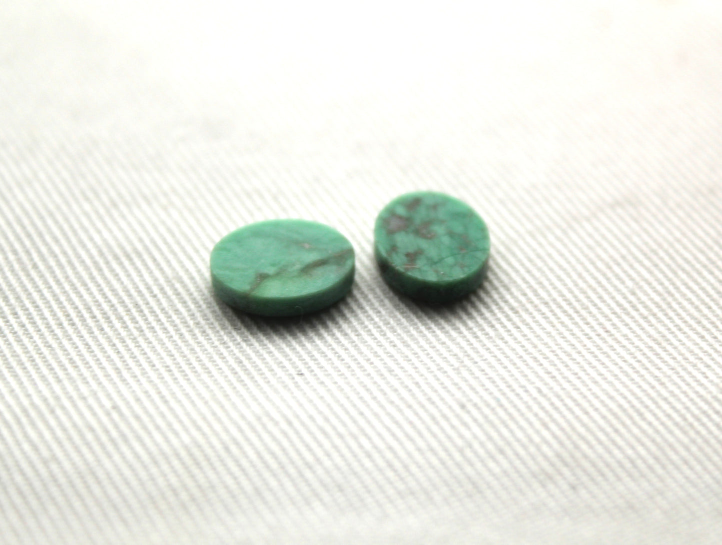 TWO Variscite Flat cabochons 8X10 MM Gemstones Oval