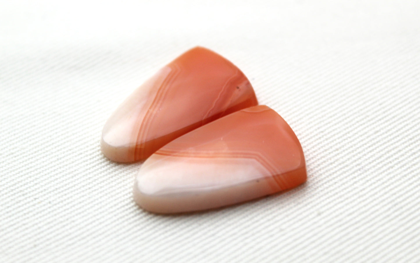 Banded Agates Cabochons Gemstone orange