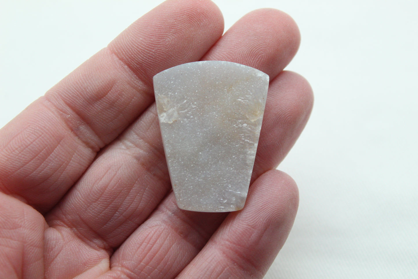 Druzy Agate Cabochon Indonesian Gemstone white