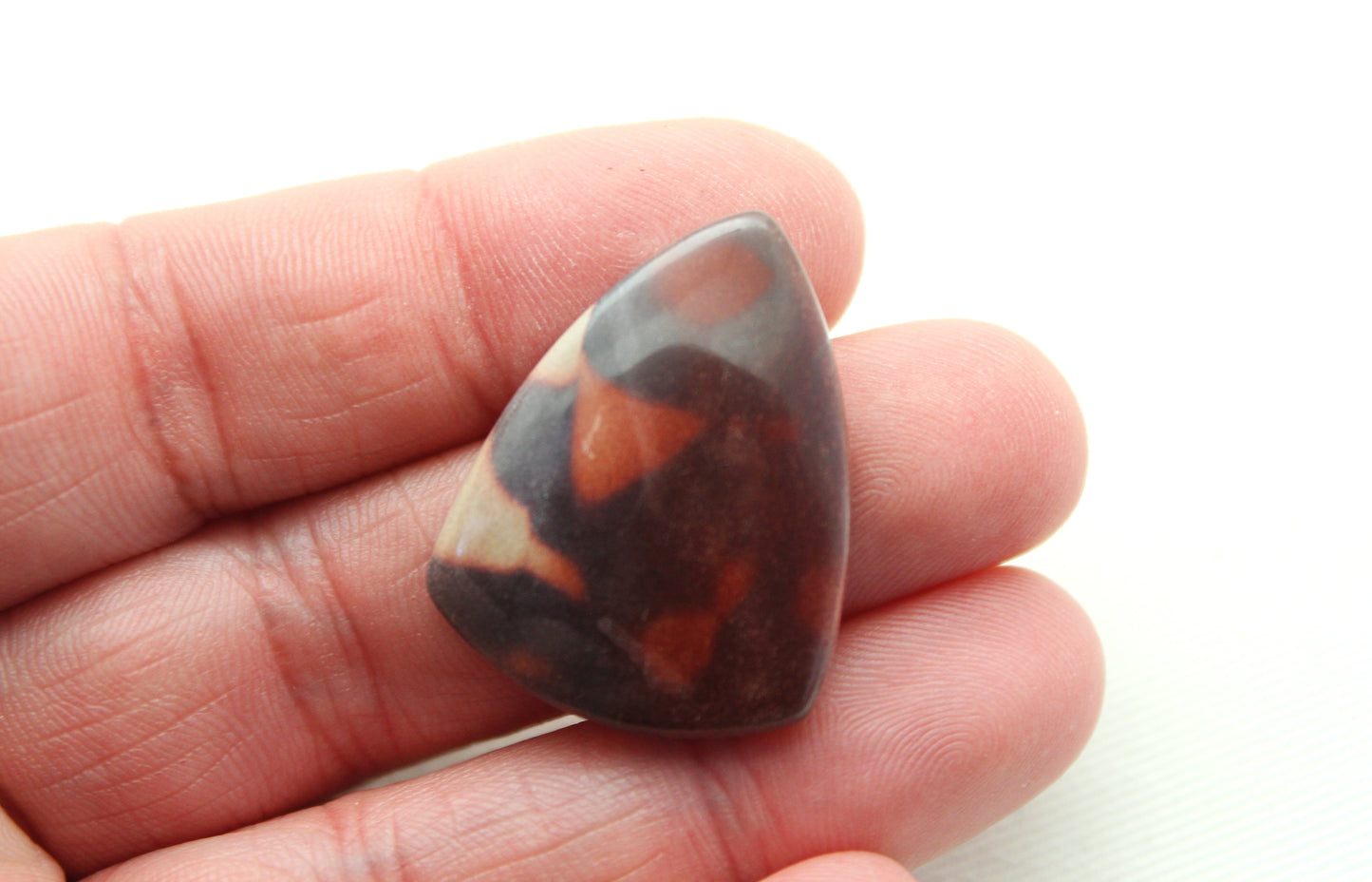Zebra Jasper Cabochon gemstone shield 22x30MM