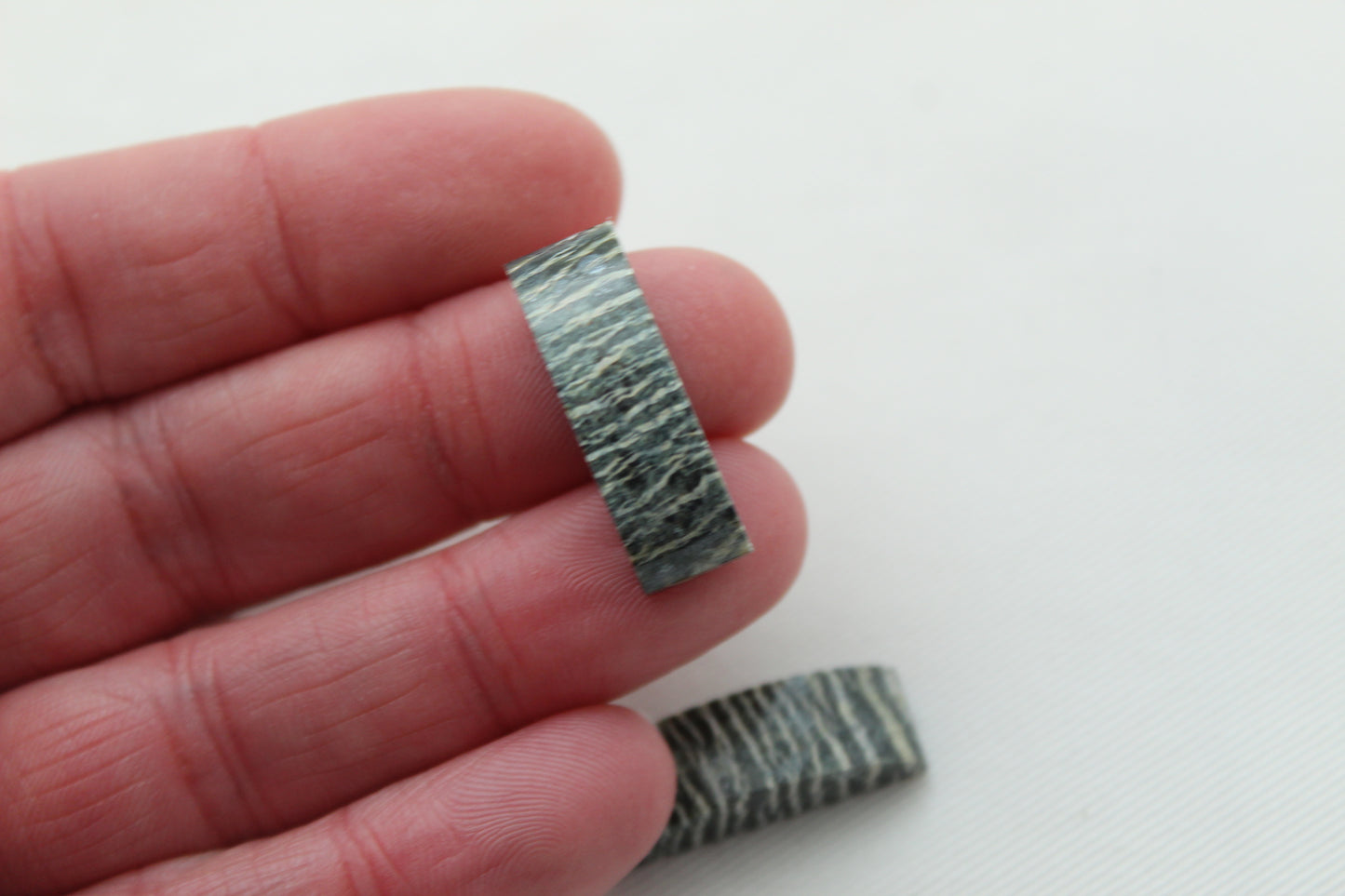 TWO Chrysotile Cabochons gemstone 8x25MM