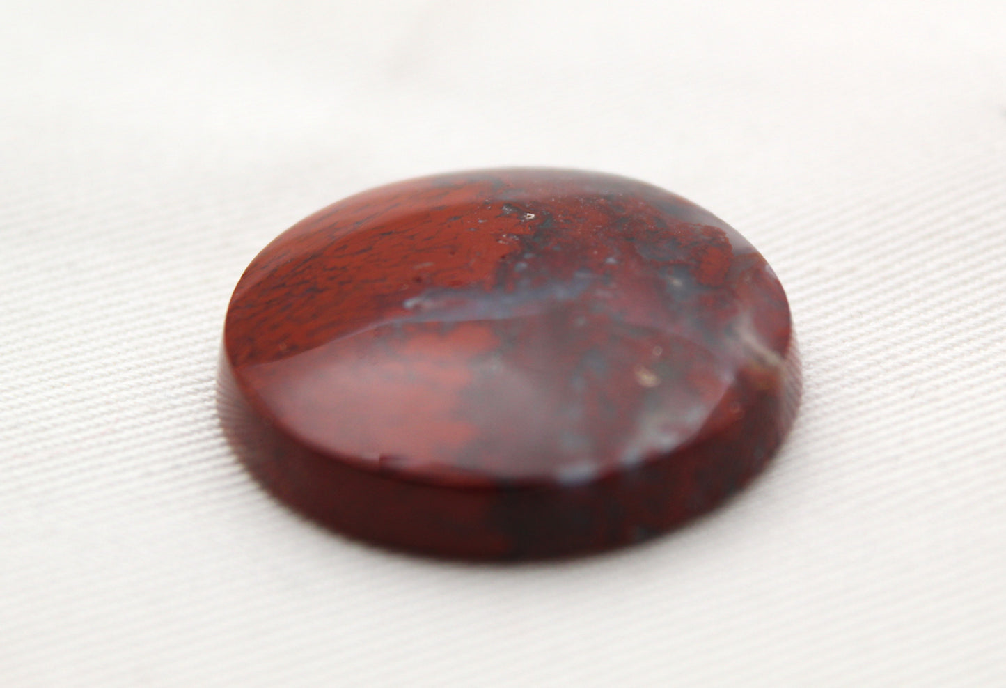 Red Plume Agate Cabochon natural Gemstone round 38MM