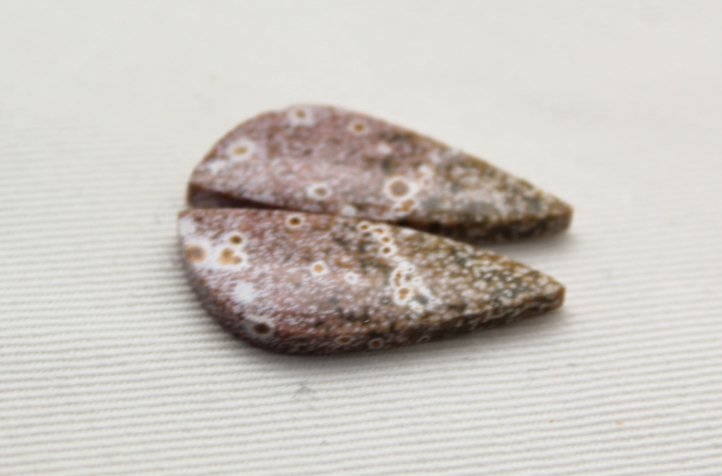 River Jasper Cabochon Pair Gemstone freeform
