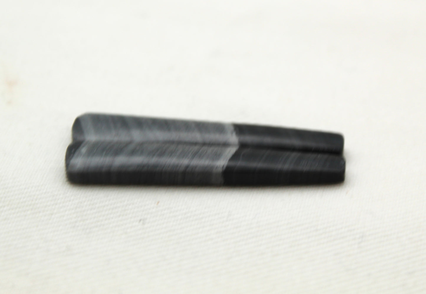 Pair of striped grey Jasper Cabochons gemstones