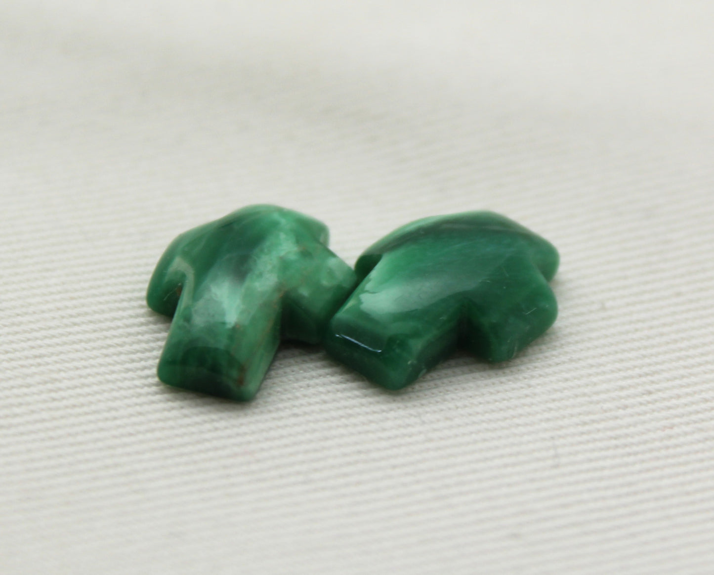 TWO Variscite cabochons Gemstones Cross 12X16MM