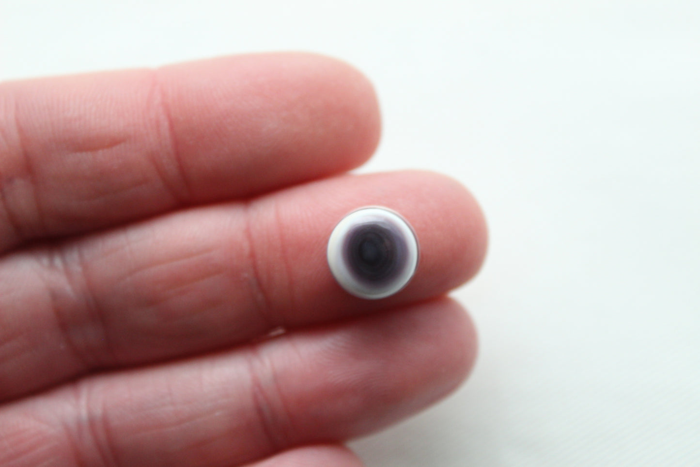 TWO Wampum Quahog Shell round 10MM purple