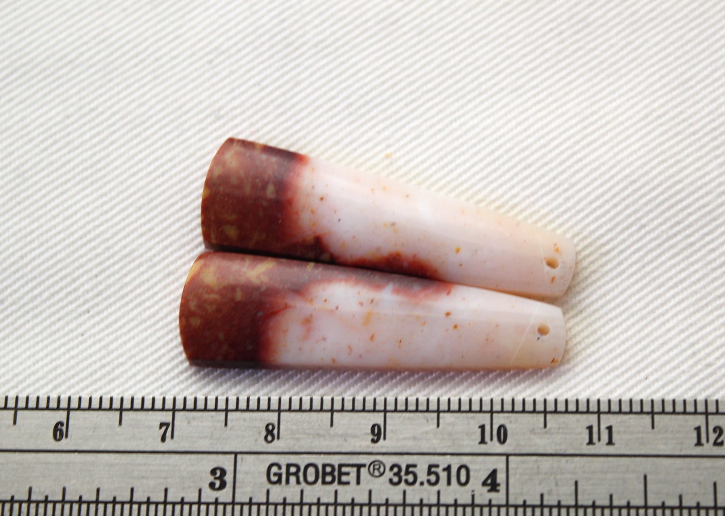 Pair Indonesian Agate Cabochons gemstone natural DRILLED