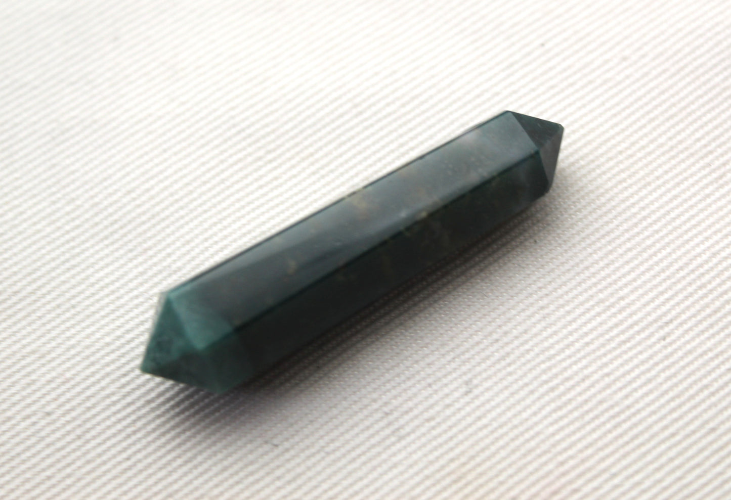 Bloodstone double point Tower gemstone pendant size DRILLED