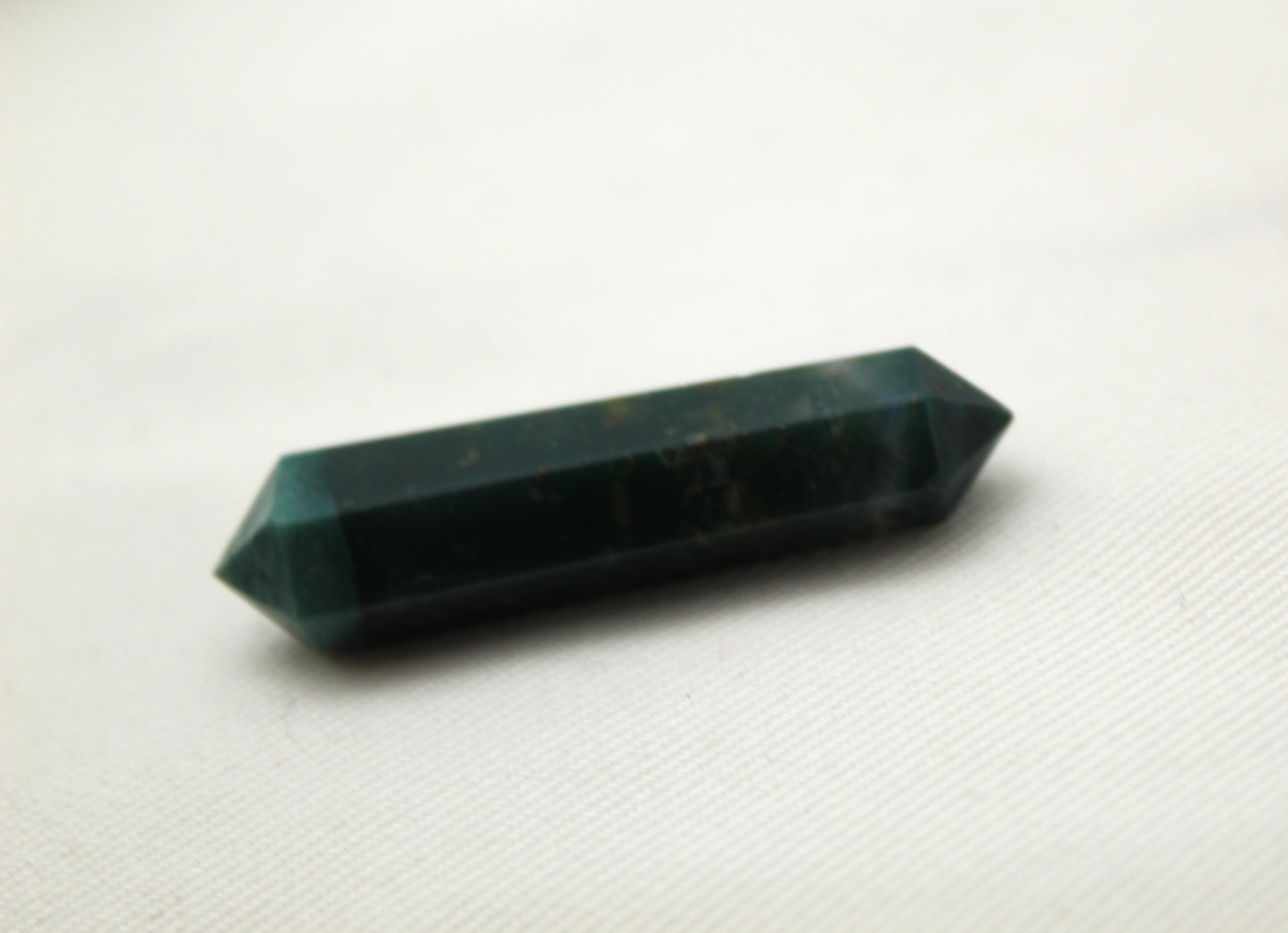 Bloodstone double point Tower gemstone pendant size DRILLED