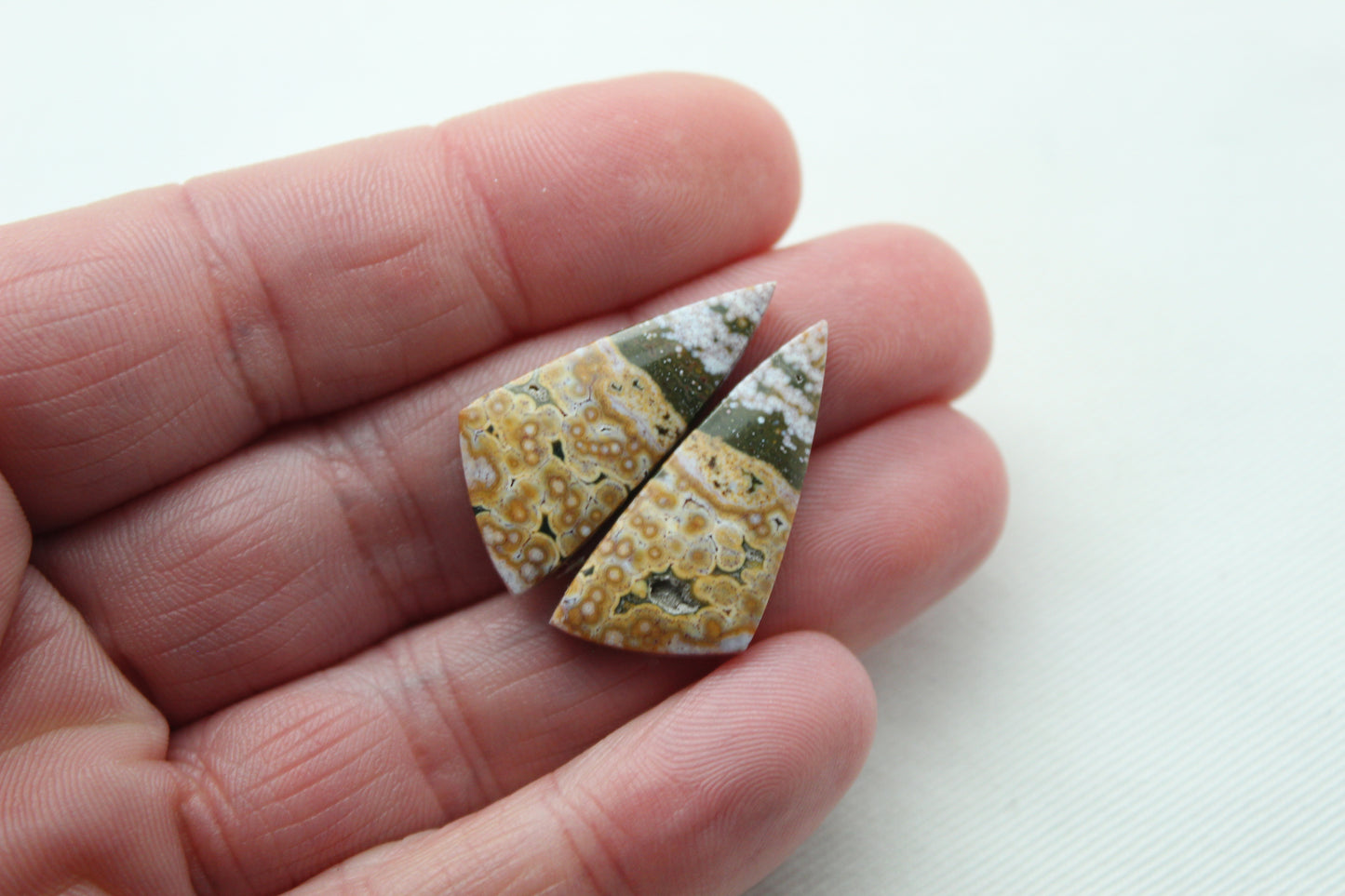 River Jasper Cabochon Pair Gemstone