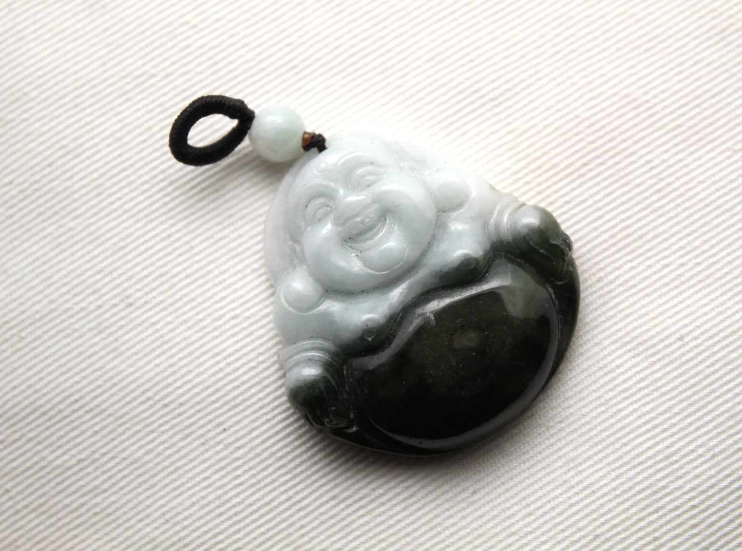 Buddha Jade Green gemstone Cabochon drilled 36MM