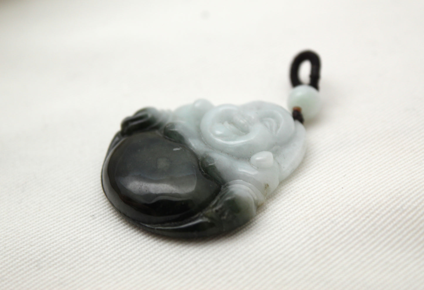 Buddha Jade Green gemstone Cabochon drilled 36MM