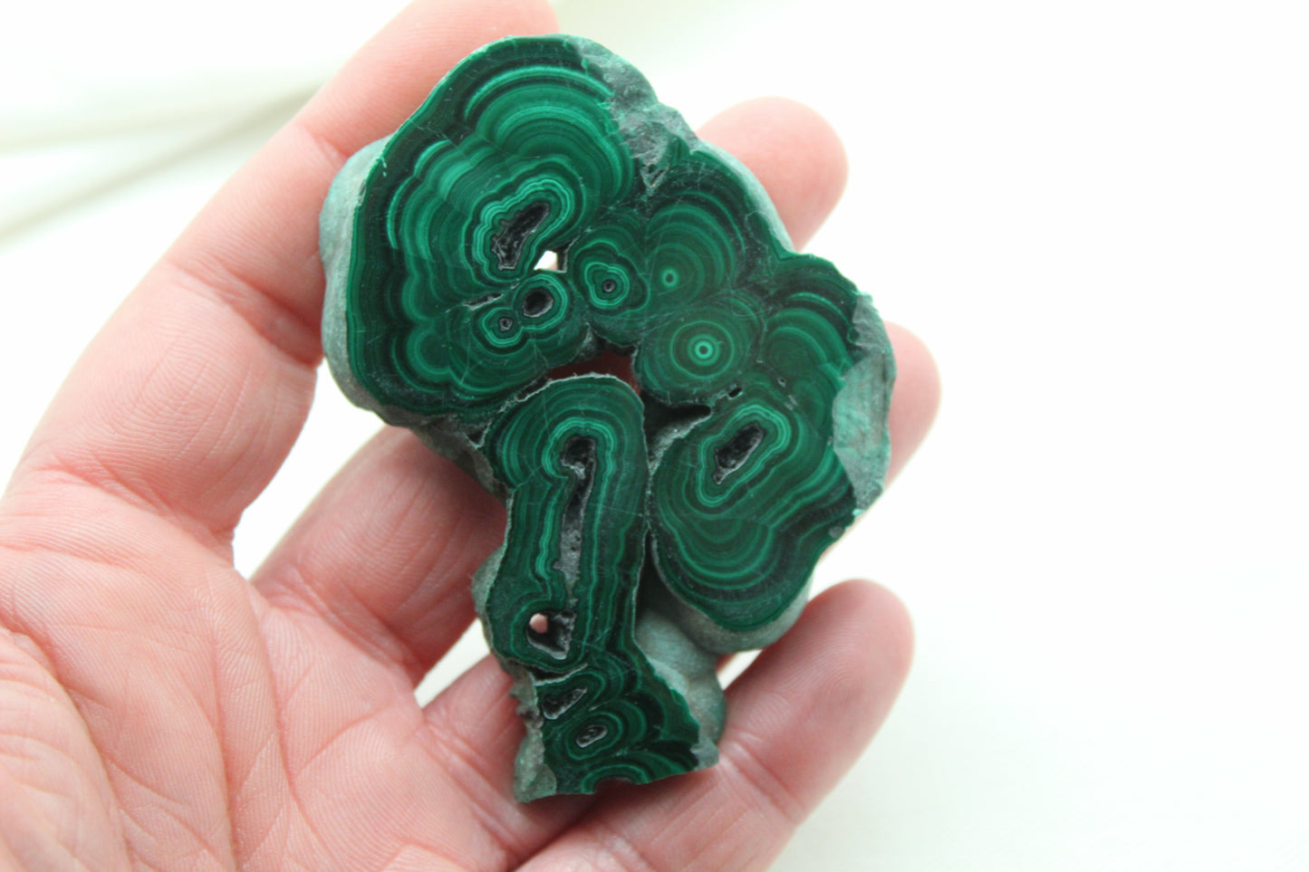 One Malachite Slice natural gemstone