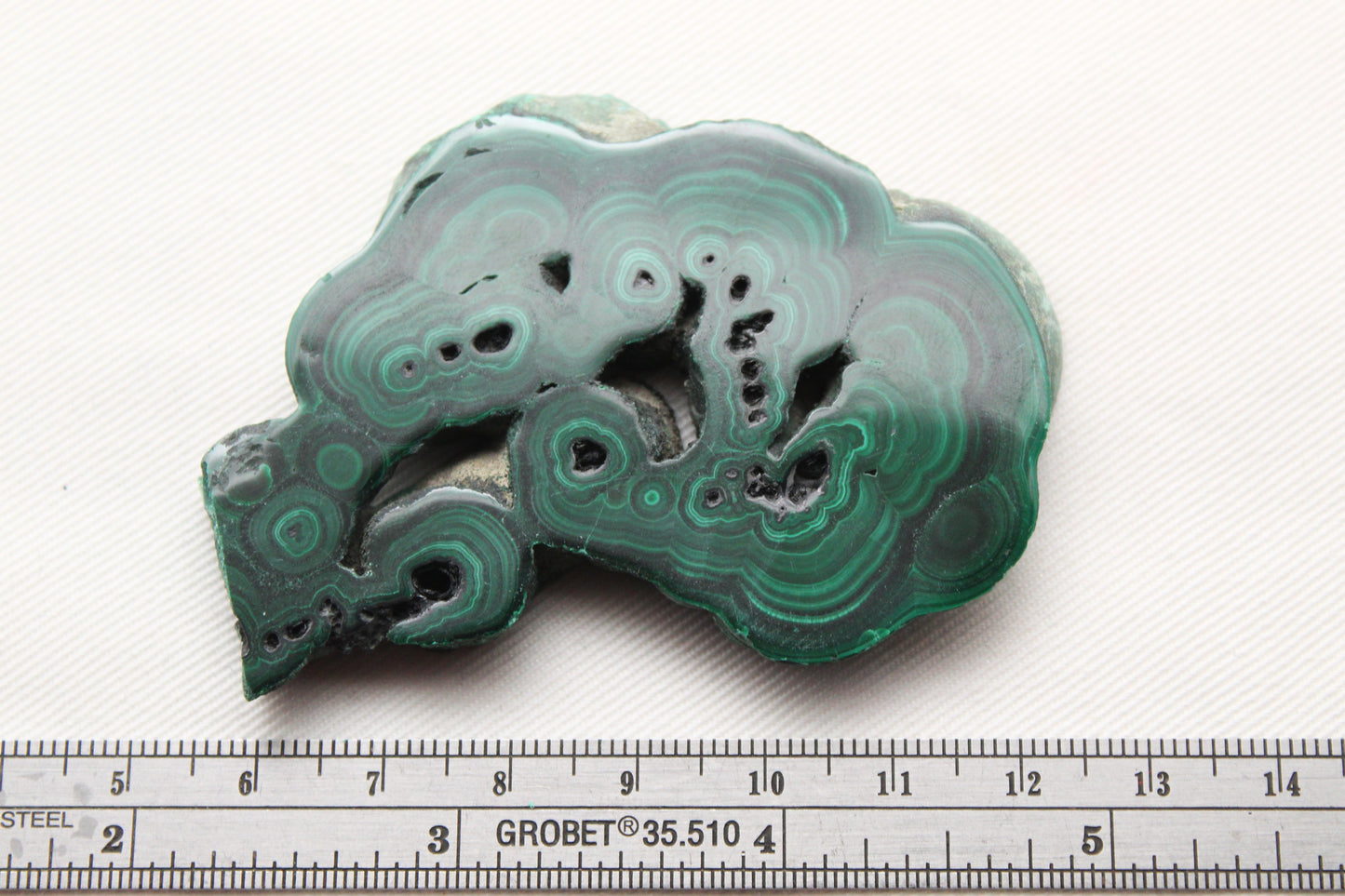 One Malachite Slice natural gemstone