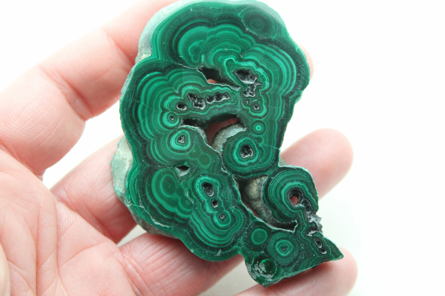 One Malachite Slice natural gemstone