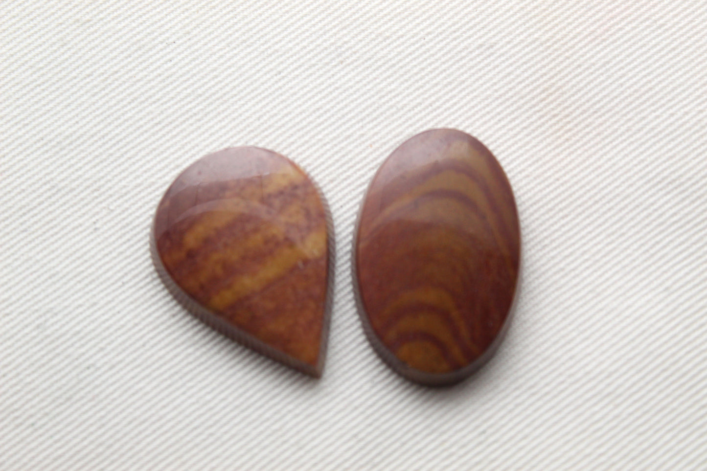 TWO Zebra Jasper Cabochons gemstones