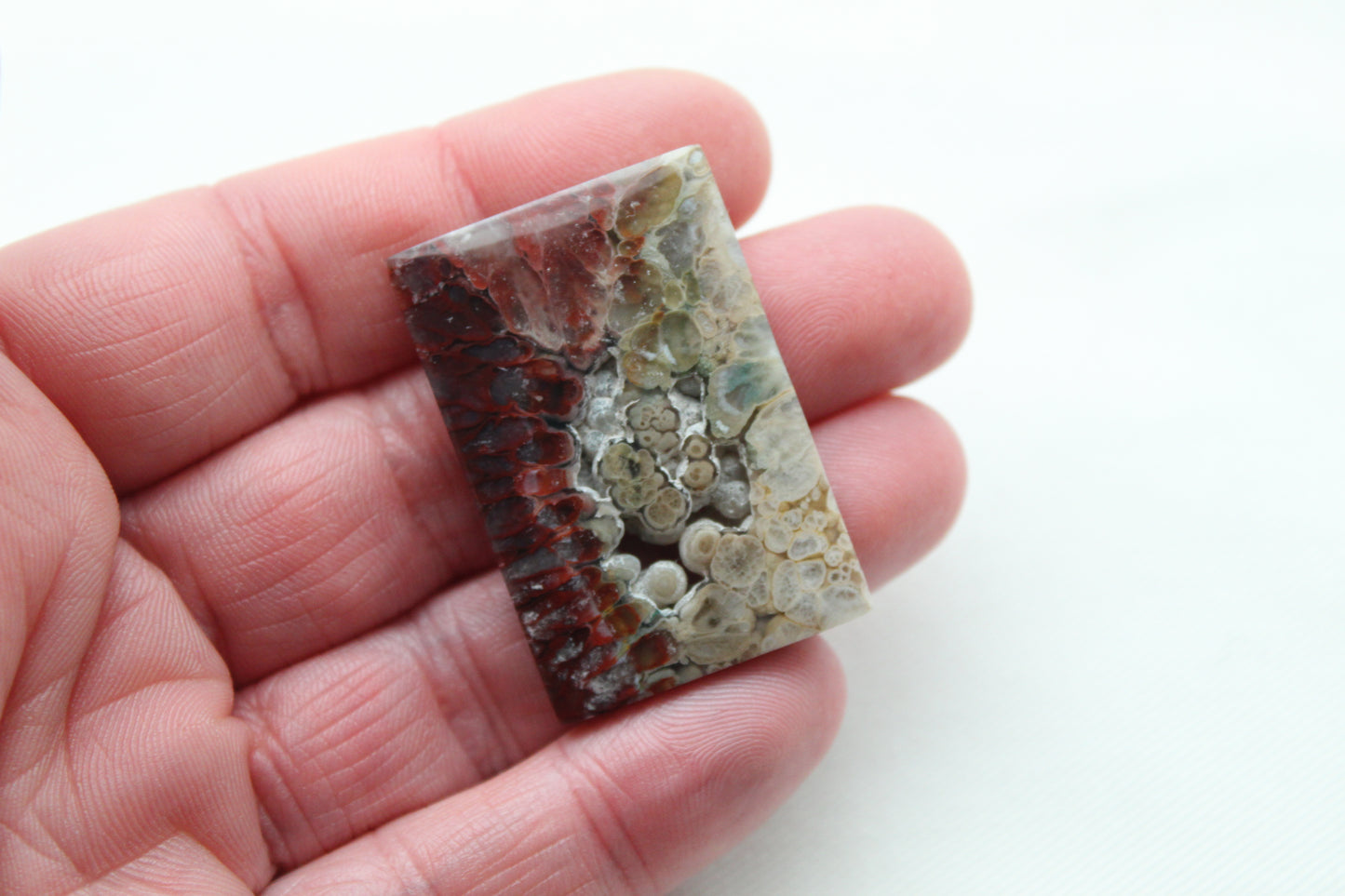 Plume Agate Cabochon natural Gemstone Rectangle