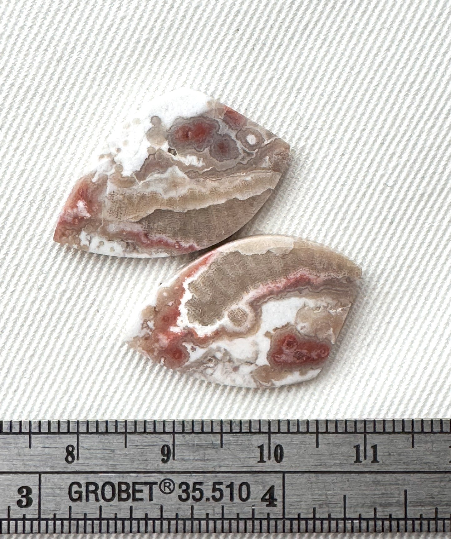 River Jasper Cabochon Pair Gemstone beige