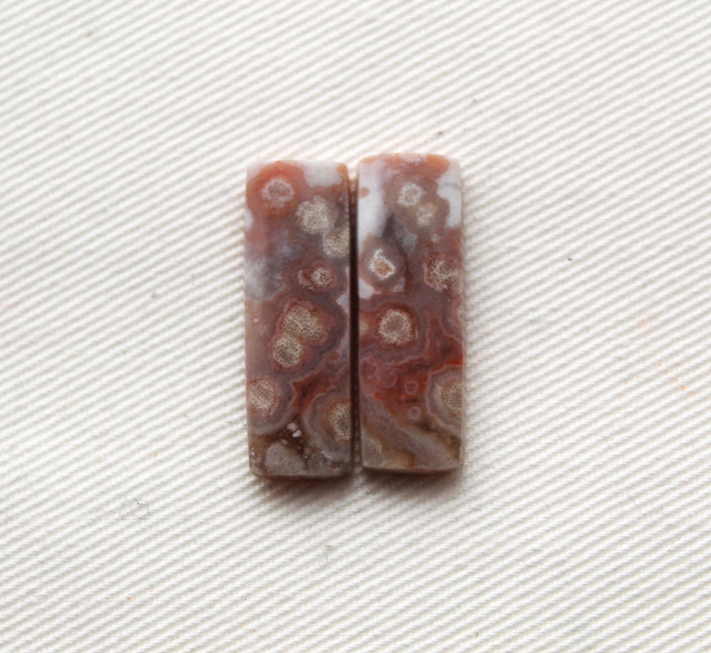 Small River Jasper Cabochon Pair Gemstone