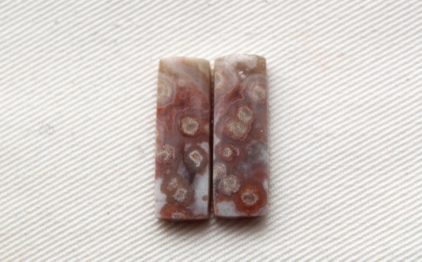 Small River Jasper Cabochon Pair Gemstone