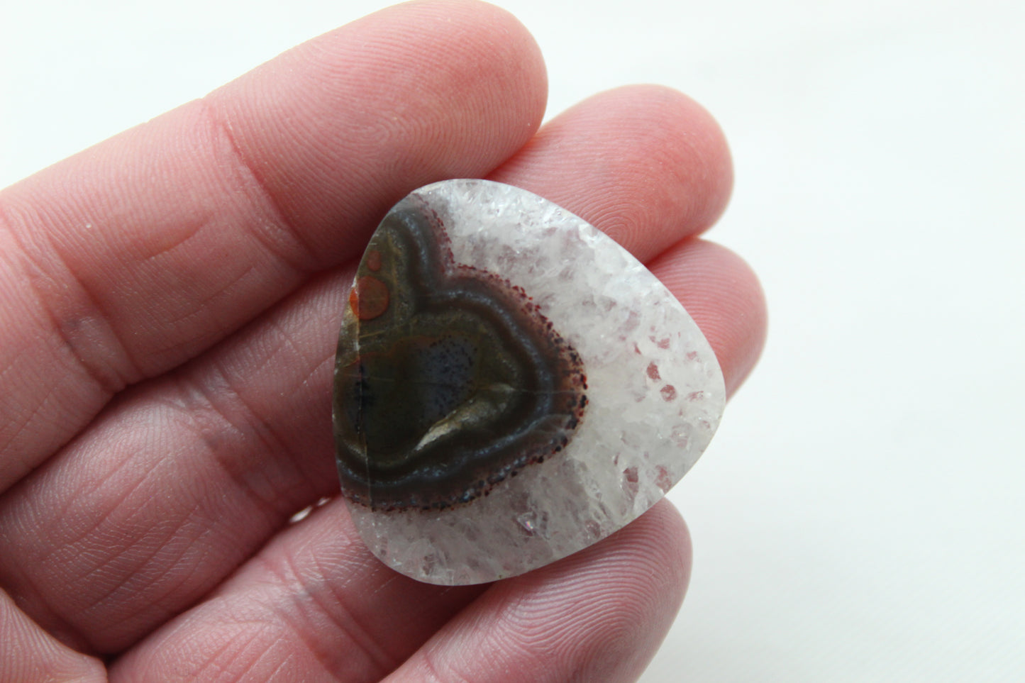 Banded Agate Cabochon Gemstone brown trillion