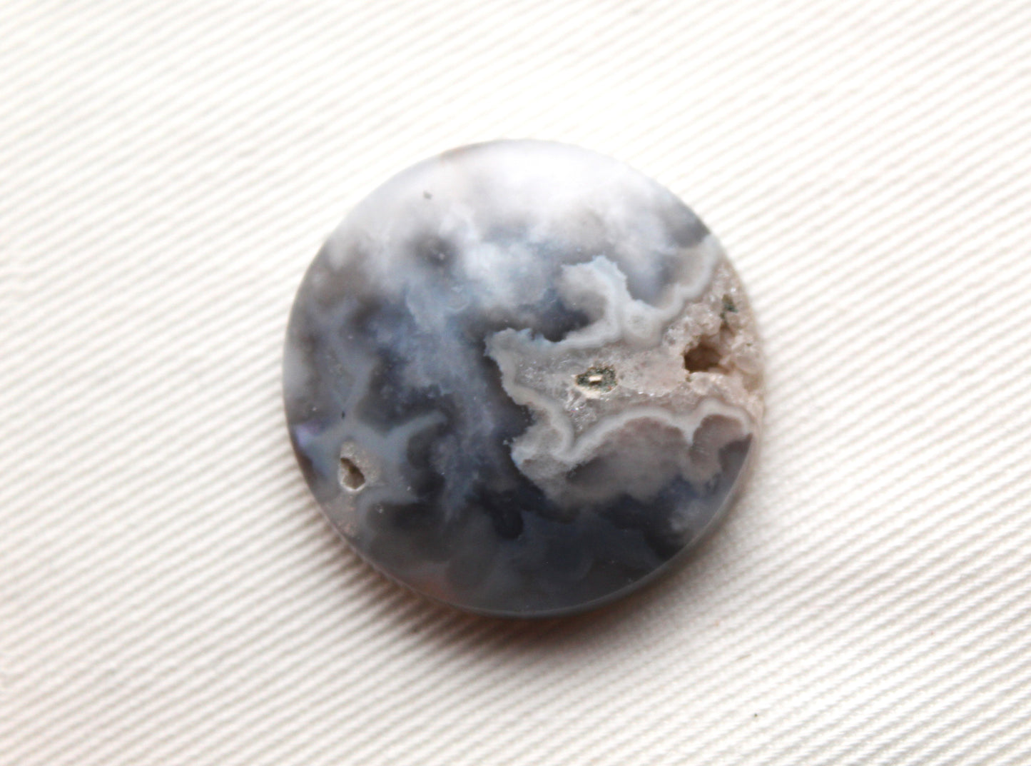 Indonesian Blue Agate Cabochon Gemstone round 26MM