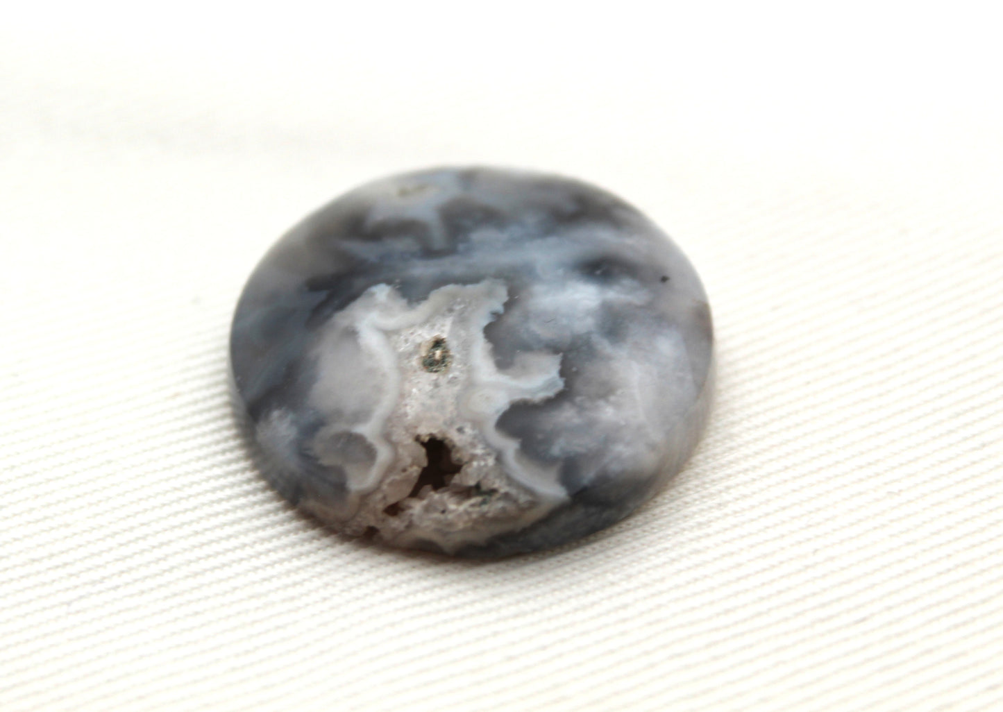 Indonesian Blue Agate Cabochon Gemstone round 26MM