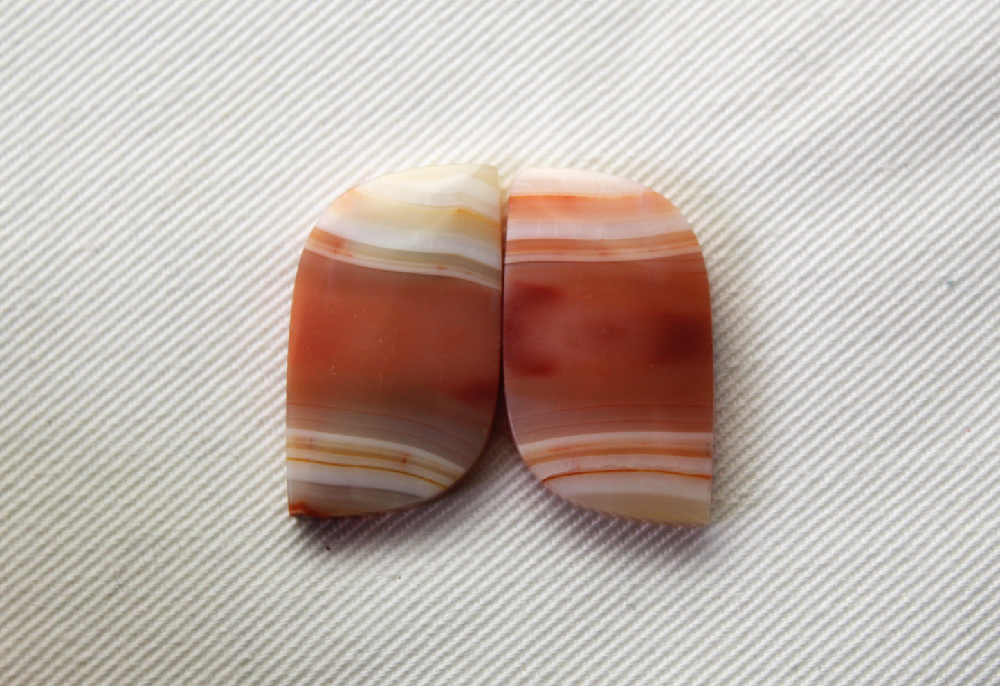 Banded Agates Cabochons Gemstone orange