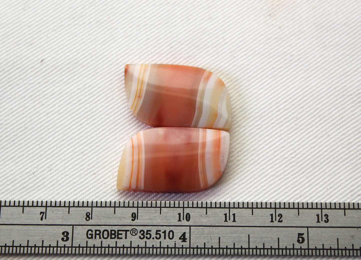 Banded Agates Cabochons Gemstone orange