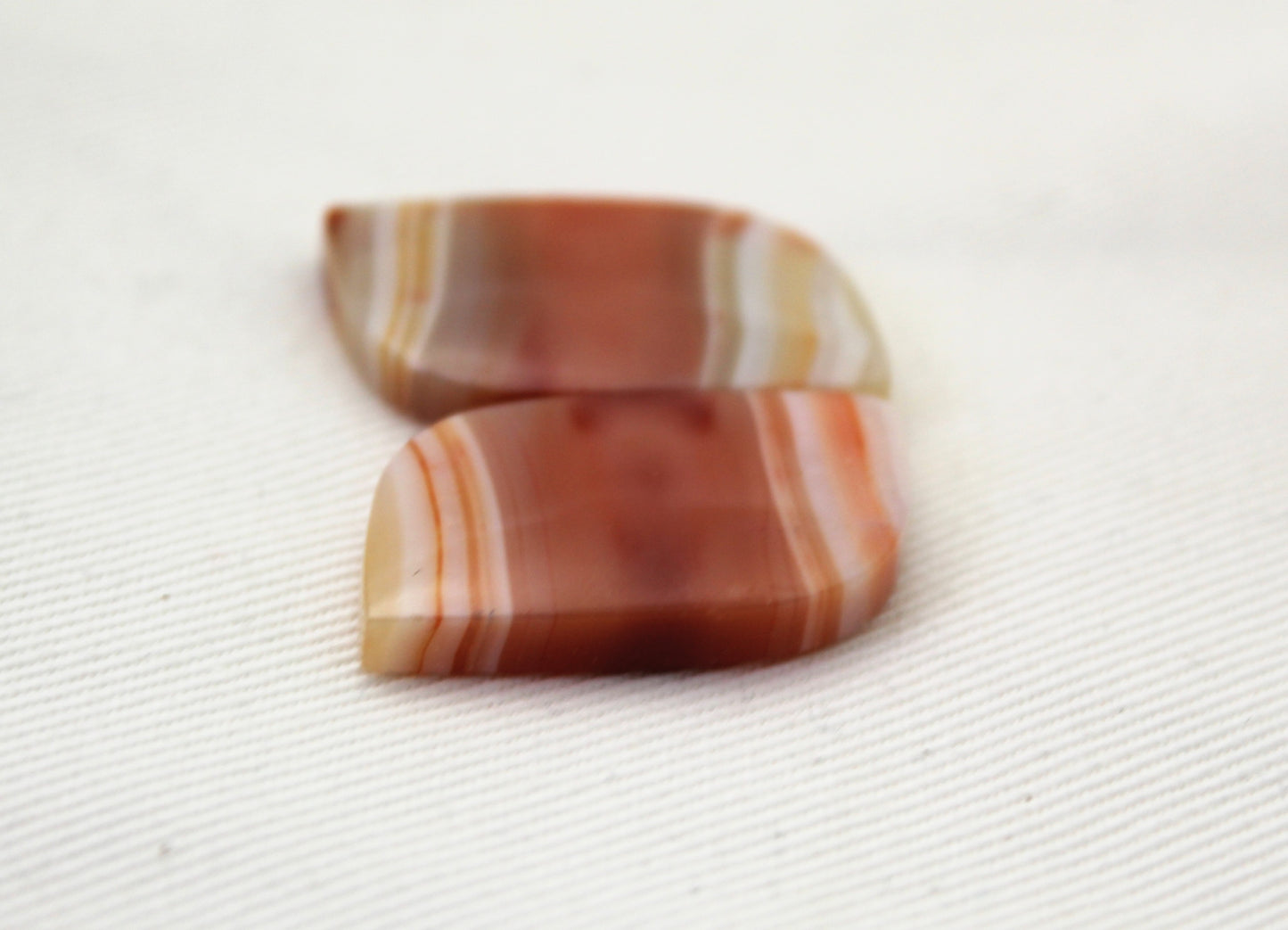 Banded Agates Cabochons Gemstone orange
