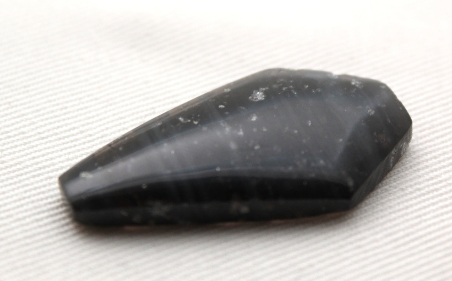 Midnight Galaxy Obsidian cabochon gemstone Coffin