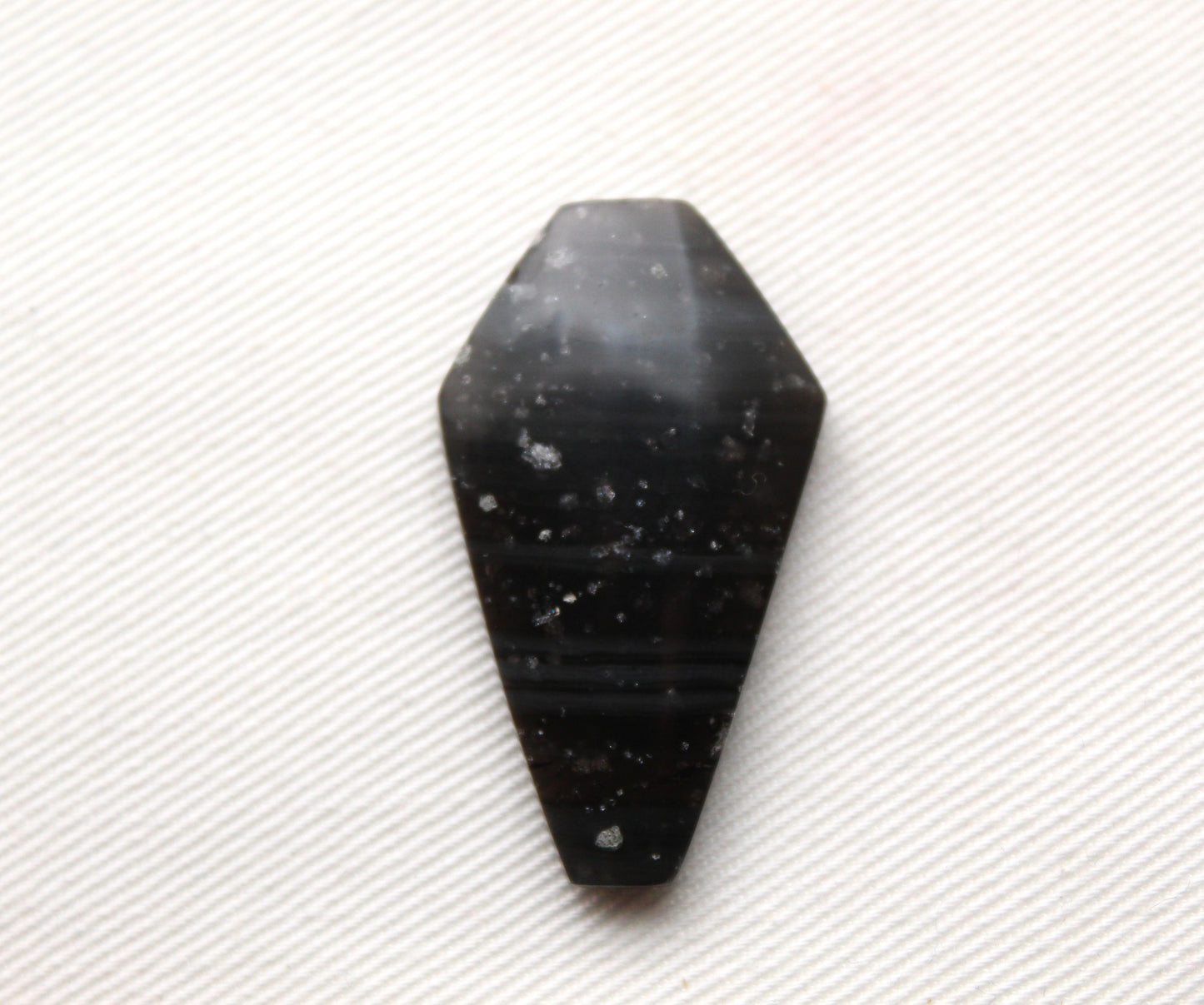Midnight Galaxy Obsidian cabochon gemstone Coffin