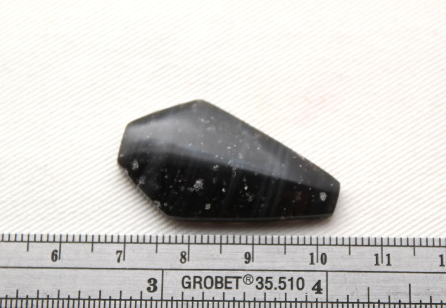 Midnight Galaxy Obsidian cabochon gemstone Coffin