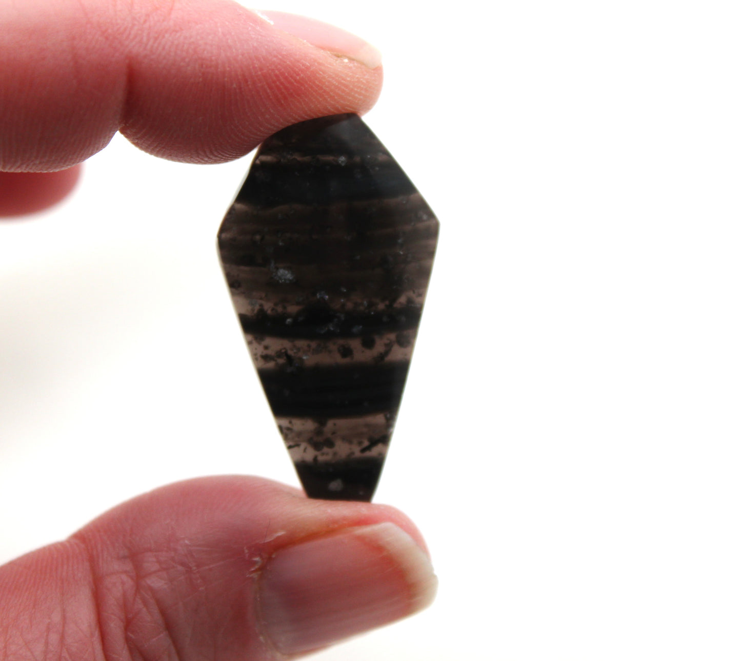 Midnight Galaxy Obsidian cabochon gemstone Coffin