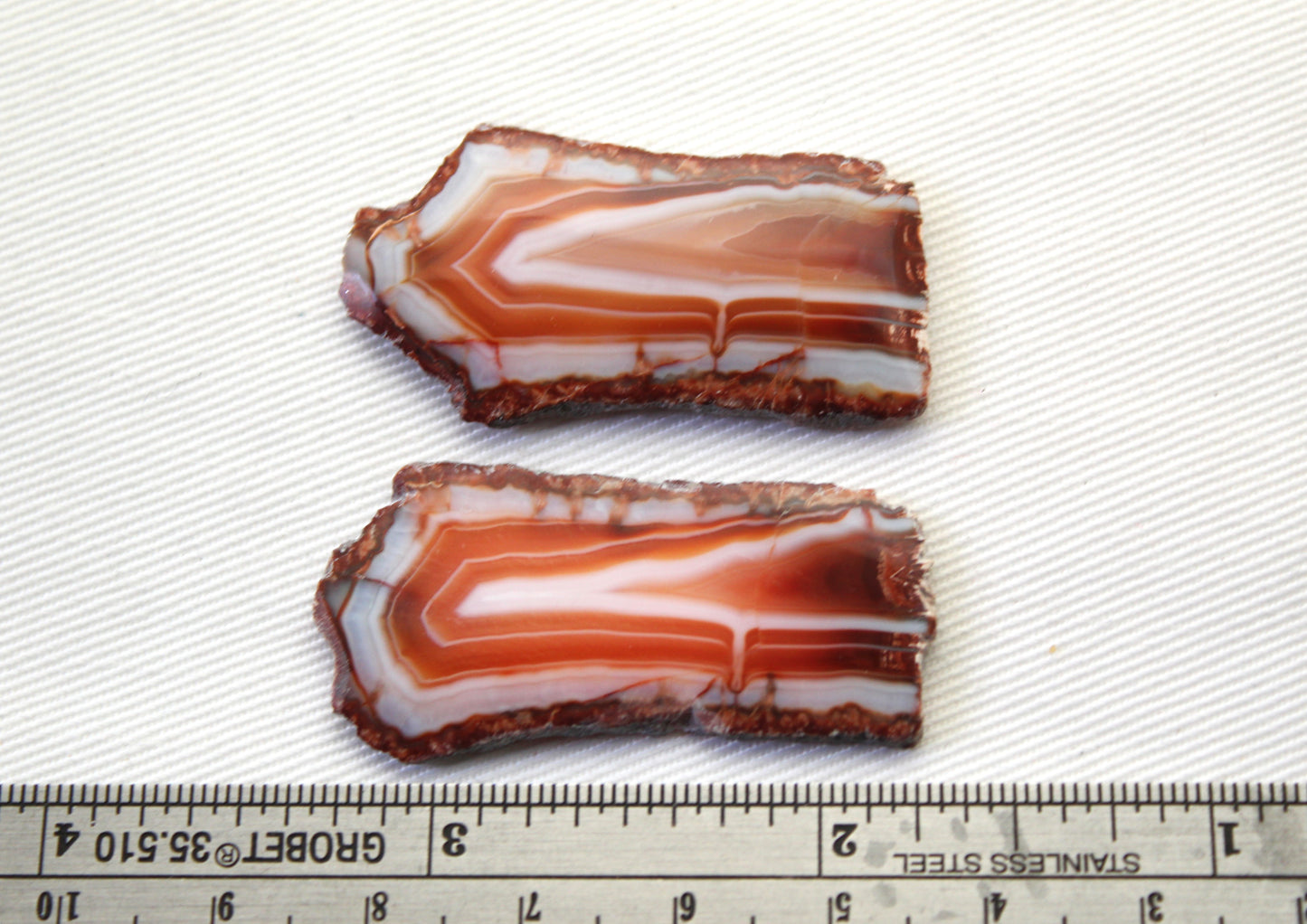 Sliced Agate Pair Gemstones freeform natural