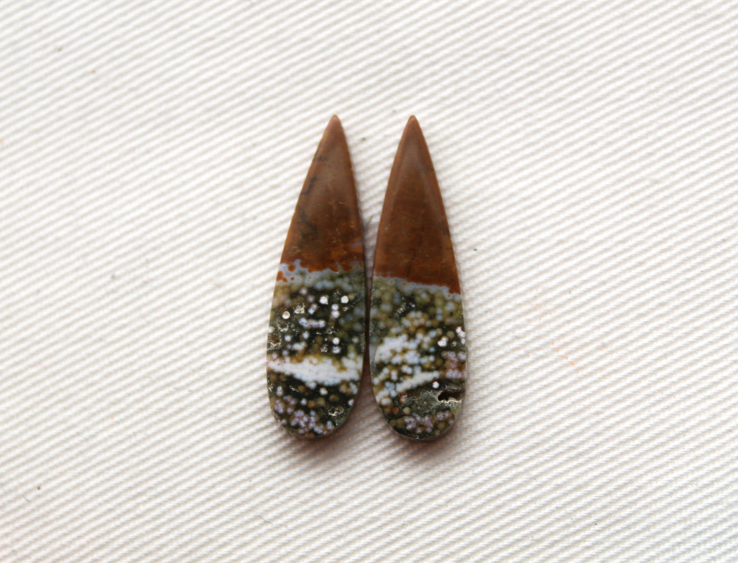 Small River Jasper Pair Cabochon Gemstone